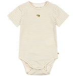 Konges Sløjd GOTS Basic Kortärmad Body Tea Stripe | Beige | 18 months