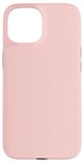 Coque pour iPhone 15 Couleur quartz rose simple