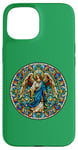 iPhone 15 Stained Glass Saint Archangel Raphael Case