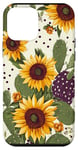 Coque pour iPhone 12 mini Violet Pop Art Pois Western Boho Léopard Tournesols