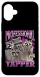 Coque pour iPhone 16 Plus Professional Yapper Funny Raccoon Meme Bootleg Graphic Années 90