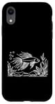 Coque pour iPhone XR Line Art Poisson & Ichtyologiste Dos plume