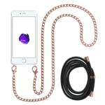 Phone Cover Chain Metal for Apple iPhone SE 2022 / 2020 / 8 / 7 Rose