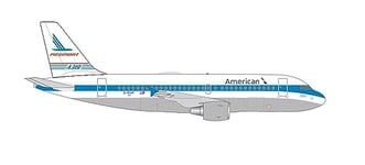 Herpa Maquette avionAmerican Airlines Airbus A319, Heritage Livery – N744P Piedmont Pacemaker, echelle 1/200, Model, pièce de Collection, d'avion sans Support, Figurine Metal Miniature, 536615