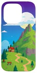 Coque pour iPhone 14 Pro Art rétro de paysage de pixels 8 bits pour les joueurs