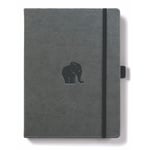 Dingbats A4+ Wildlife Grey Elephant Notebook - Dotted (häftad, eng)