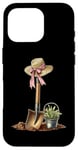 Coque pour iPhone 16 Pro Pelle de jardinage avec nœud Coquette pour la fête des mères