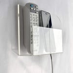 Ensoleille - Organisateur de télécommande transparent, boîte de rangement murale pour télécommande, 2 compartiments