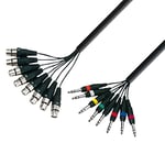Adam Hall Cables 3 STAR L8 FV 0500 - Câble Multipaire 8 x XLR femelle vers 8 x Jack 6,35 mm TRS stéréo 5 m