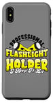 Coque pour iPhone XS Max Porte-lampe de poche professionnel I Keep it Lit Funny