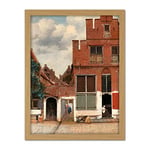 Artery8 Vermeer View Of Houses In Delft The Little Street Artwork Framed Wall Art Print 18X24 Inch