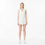 Lacoste Robe Tennis en Piqué shorty amovible Taille 36 Blanc/vert