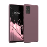 kwmobile TPU Case Compatible with Samsung Galaxy A51 - Case Soft Slim Smooth Flexible Protective Phone Cover - Plum