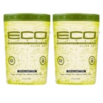 2x ECO Style Professional Styling Gel Olive Oil Max Hold 80oz