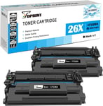 Cartouches De Toner Compatibles 26X Cf226X (26A Cf226A) Haute Capacité 9000 Pages 2 Noirs Pour Hp Laserjet Pro M402 M402D M402N M402Dn M402Dw M402Dne Mfp M426 M426Dw M426Fdn M426Fd[DYJ071825]