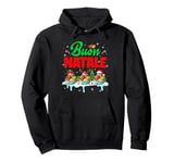 Buon Natale Xmas Three Santa Reindeer Ice-creams Italian Pullover Hoodie