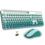 Pack 2en1 (clavier/souris) Sans Fil Advance Pep's (blanc/vert)