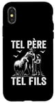 Coque pour iPhone X/XS Tel père tel fils accessoire agriculteur moutons humour