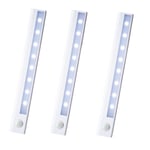 LED-ljusremsa med rörelsesensor 3-pack Vit Vit