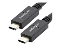 Startech.Com Usb C Cable - 3 Ft / 1M - With Power Delivery (Usb Pd) - Power Pass Through Charging - Usb To Usb Cord (Usb31c5c1m) - Usb-Kabel - 24 Pin Usb-C (Hann) Til 24 Pin Usb-C (Hann) - Usb 3.1 - 5 A - 1 M - Svart - For P/N: Cdp2hvguaspd, Dkt30ch