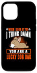 Coque pour iPhone 12/12 Pro Chihuahua You Are A Lucky Dog Dad Funny Puppy Dogs Lovers