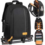 TARION Camera Backpack, Photography Backpack with Large Capacity, Padded Insert, 15'' Laptop & SanDisk 256GB Extreme PRO SDXC card + RescuePRO Deluxe, up to 200MB/s, UHS-I, Class 10, U3, V30