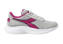 Diadora Femme Eagle 6W Chaussure de Gymnastique, Silver Black Festival Fuchsia, 41 EU