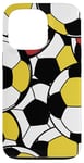 Coque pour iPhone 13 Pro Game Day Football Football Fan Art Art Jaune et Rouge