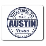 Computer Mouse Mat - Welcome To Austin Texas USA America Office Gift #5885