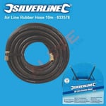 Silverline Air Line Rubber Hose 10m 6mm (1/4") BSP Female Nut End - 633578