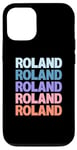 Coque pour iPhone 12/12 Pro Funny Modern Repeated Text Design Roland