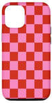 iPhone 15 Red Pink Checkered Pink Red Checkered Pink and Red Checkered Case