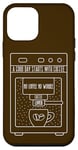 Coque pour iPhone 12 mini Machine à café minimaliste tableau noir ligne art expresso