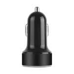 Dual USB Car Charger, Universal LED Volume Display Dual USB Port 3.1A Fast Charging Car Charger Socket Black One Size