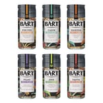 BART Spice Blend Collection - Ras el Hanout, Piri Piri, Pilau, Jerk, Harissa & Cajun Spice Blend - Ideal for World Cuisine (6 Jar Bulk Buy Set)