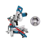 Bosch Professional Scie à Onglets Radiale Filaire GCM 80 SJ (1400 W, Ø de la lame : 216 mm, incl. 2x lames circulaires)