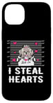 Coque pour iPhone 14 Plus Shih Tzu I Steal Hearts Valentine Dog Funny Valentines Day