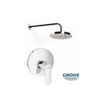 Grohe - Kit douche encastrée une voie Douche de tête: 190 mm abs