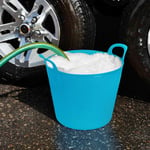 Flexi Storage Tub 20L Cyan Bucket Toys Builder Laundry Garden Horse Animal Feed