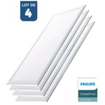 Barcelona Led - Lot de 4 - Panneau led 120x30 extra-plat - Driver Philips - 44W - Blanc Chaud