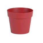 EDA - Pot rond Toscane - 20x17cm - 3L - Rouge Rubis plastiques