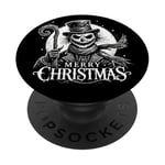 Frosty Goth Christmas Snowman Gothic For Men Women Dark PopSockets PopGrip Adhésif