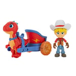 Dino Ranch Vehicle Pull Back 5 Blitz Chariot & 3” Dino Jon-Three Styles to Collect-Toys for Kids Featuring Your Favourite Pre-Westoric Ranchers