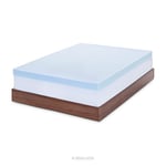 LUCID Surmatelas en Mousse à mémoire de Forme en Gel de 10,2 cm - Design ventilé - Ultra Pelucheux - Queen Size