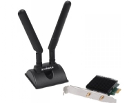 Edimax EW-7833AXP, Koblet med ledninger (ikke trådløs), PCI Express, WLAN / Bluetooth, Wi-Fi 6 (802.11ax), 2400 Mbit/s, Sort