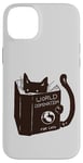 Coque pour iPhone 14 Plus World Domination pour chatons : Earth Ruler, lecture amusante sur un chat