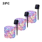 (7m50leds3kpl monivärinen)7m Solar Led Lights Outdoor Festoon Led Lamppu Solar Garden Outdoor Keiju String Garland Joulukoristeet 54321pakkaus