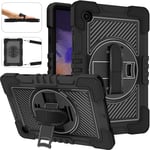 Étui De Protection Pour Tablette Samsung Galaxy Tab A8 (2021) 10,5 Pouces,Adorable Étui De Protection Résistant Aux Chocs Avec Support Rotatif À 360° Et Dragonne Bandoulière Entièrement