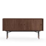 House of Finn Juhl - Sideboard Without Tray Unit, Walnut Veneer, Black Steel - Sideboards - Finn Juhl - Tre farget - Metall/Tre