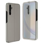 Clear View Case for Samsung Galaxy A34 5G with Mirror Clap Video Support Silver